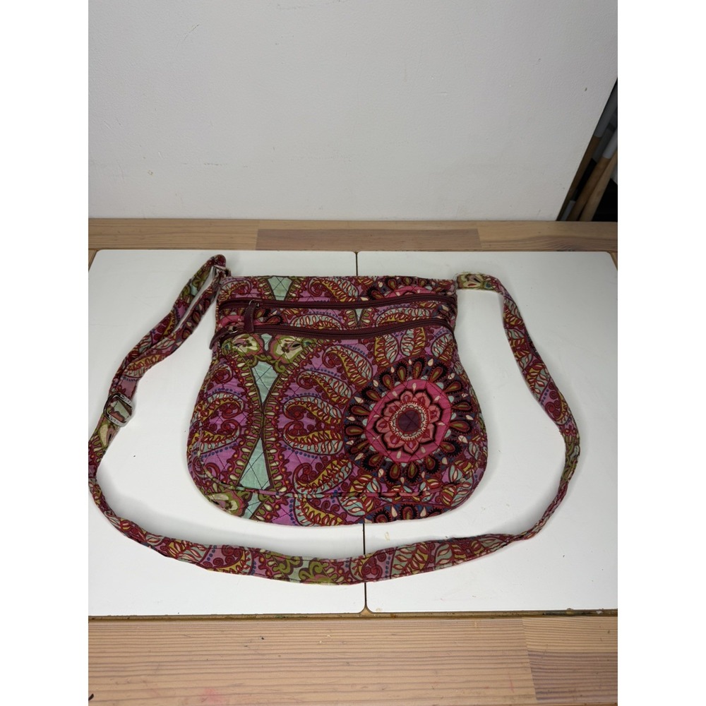 Vera Bradley Pink Resort Medallion Hipster Adjust Strap Crossbody Shoulder Bag